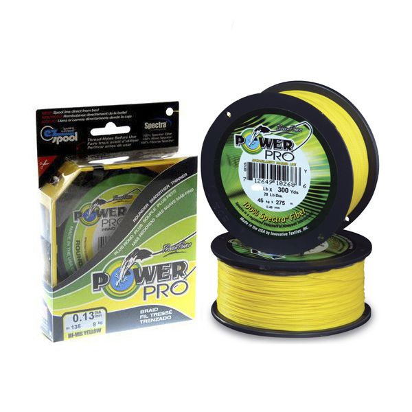 Леска плетеная Power Pro 135м Hi-Vis Yellow #0,23 #1