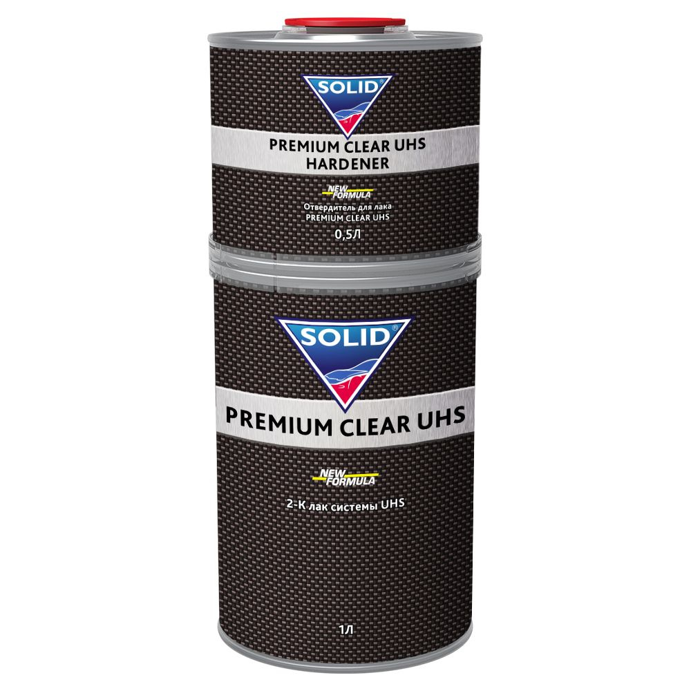 Лак автомобильный с высоким содержанием сухого остатка SOLID PRO PREMIUM CLEAR UHS (1000+500мл) (в комп. #1