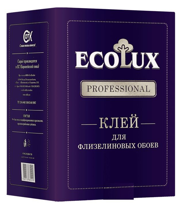 Клей ECOLUX PROFESSIONAL для флизелиновых обоев 250г #1