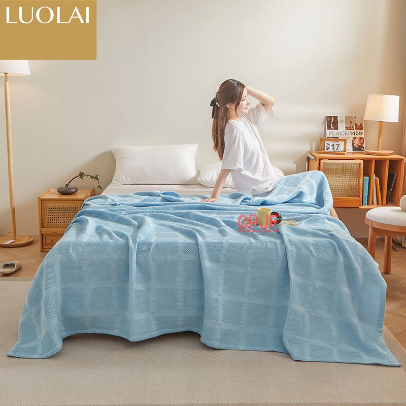 LUOLAI HOME TEXTILE Детский плед Хлопок, Пряжа, длина 150 см, ширина 100 см.  #1