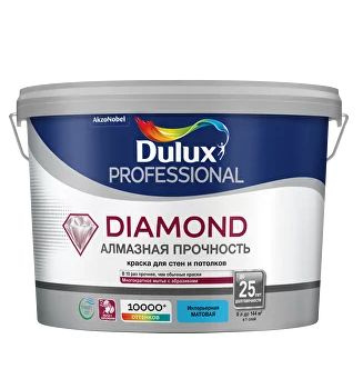 Краска Dulux Diamond Matt Алмазная прочность (4,5 л) Матовая белая краска для стен и потолков повышенной #1