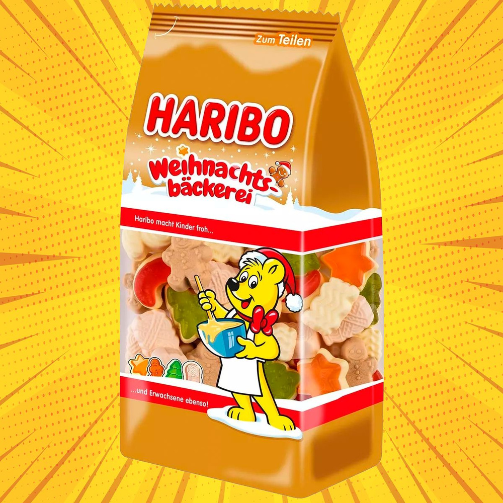 Новогодний мармелад haribo рождественская выпечка 250 гр. #1