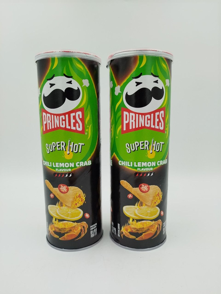 Чипсы Pringles со вкусом острого перца , лимона и краба 2 шт по 110 гр. Китай  #1