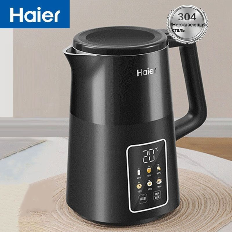 Haier Электрический чайник Haier Электрический умный чайник;с функцией подогрева;HKT-K2S1501, черный #1