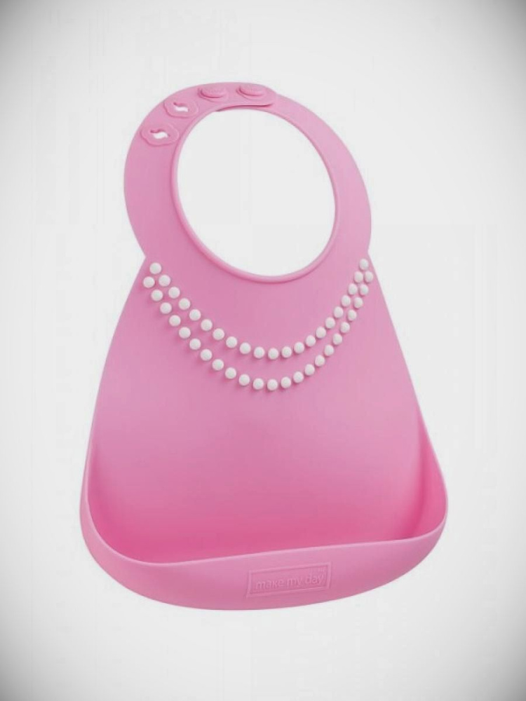 Нагрудник Make my day Baby Bib Breakfast at moms pink #1