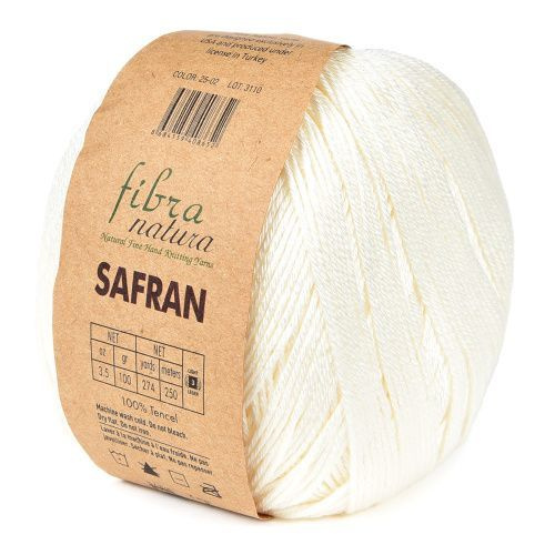 Пряжа Fibra Natura Safran 25-02 молочный (100г/250м, упаковка 5 мотков) #1