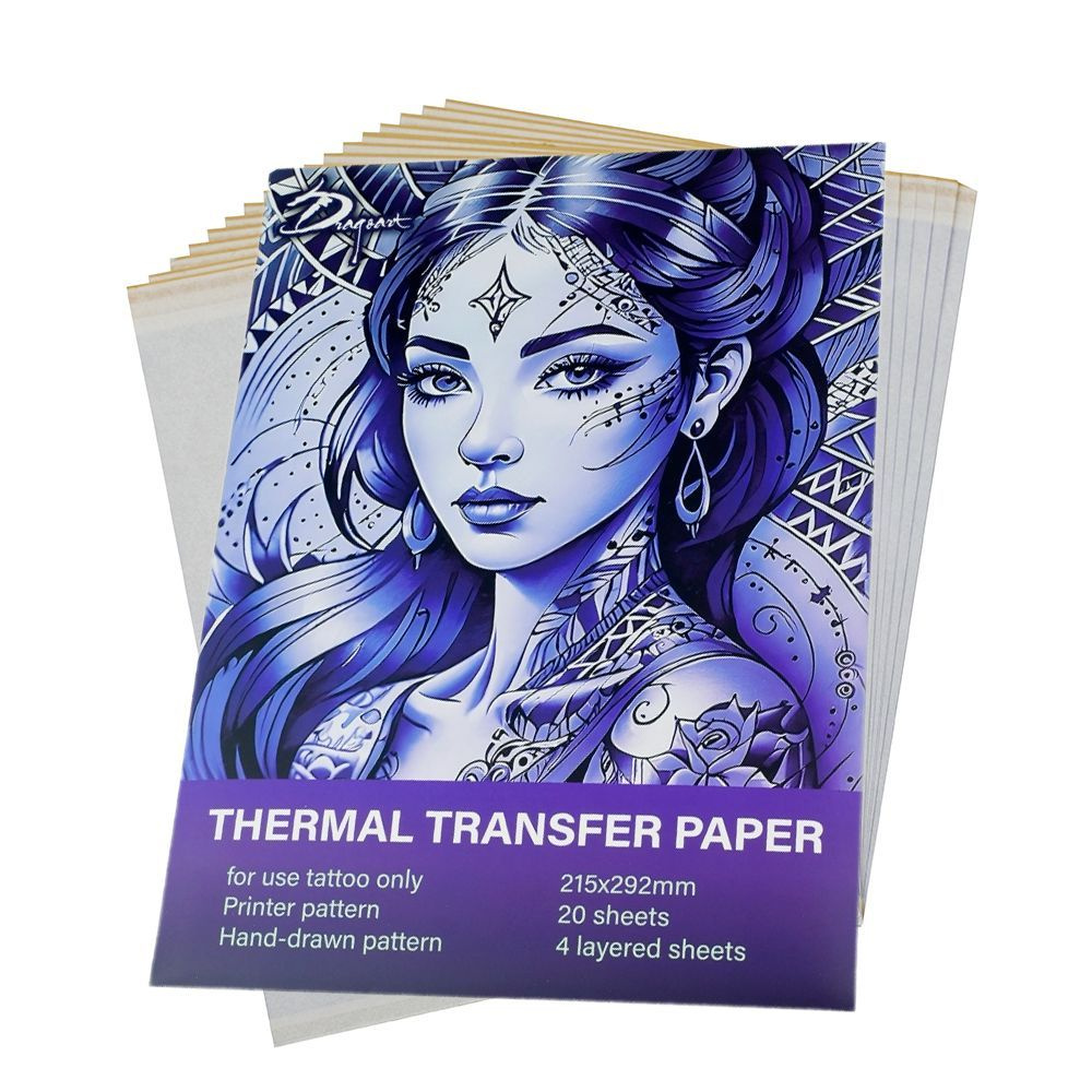 Трансферная бумага для тату машинная DragoArt Thermal Transfer Paper 20 шт/упаковка  #1