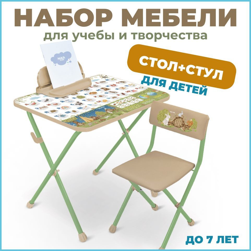 Набор детский мебели для творчества и развития Nika kids стол и стул.  #1