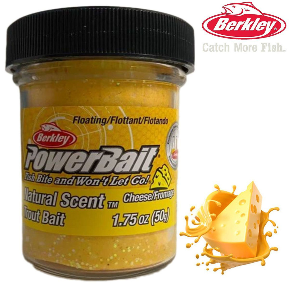 Паста Berkley PowerBait Natural Scent Trout Bait Cheese Glitter/gltr 50g #1