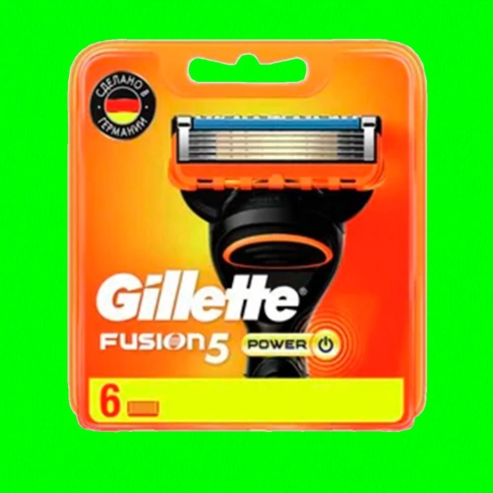 Сменные кассеты Gillette Fusion Power с 5 лезвиями для бритья, 6 шт  #1