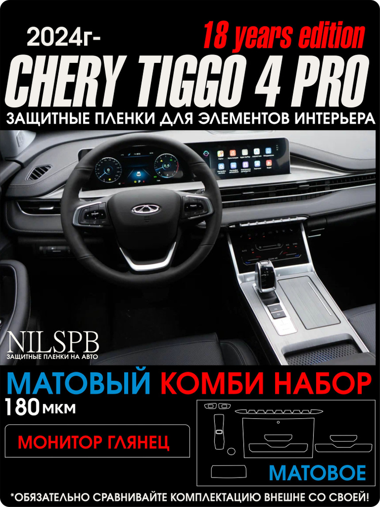 Chery Tiggo 4 Pro 2024 /18 years edition / Комбинированный комплект защитных пленок для интерьера Чери #1