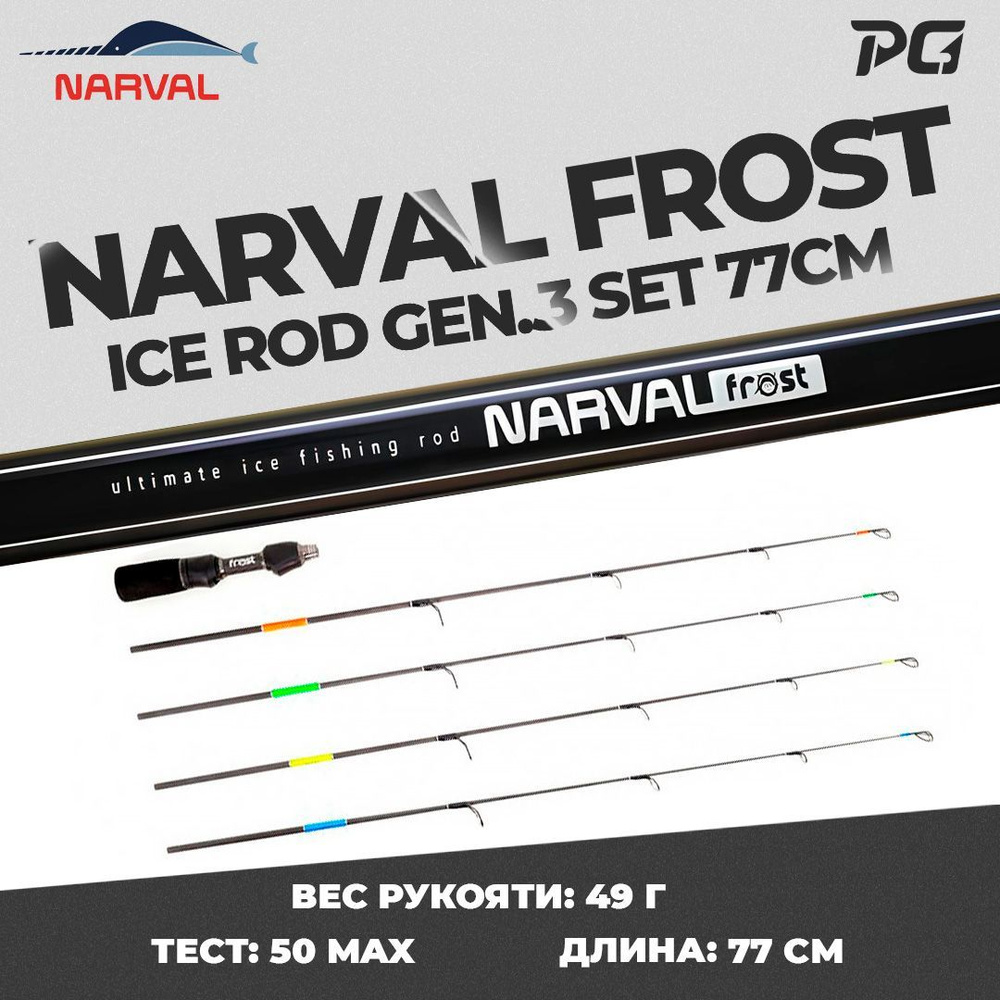 Удочка для зимней рыбалки с 4-мя хлыстами Narval Frost Ice Rod Gen.3 Set 77cm  #1