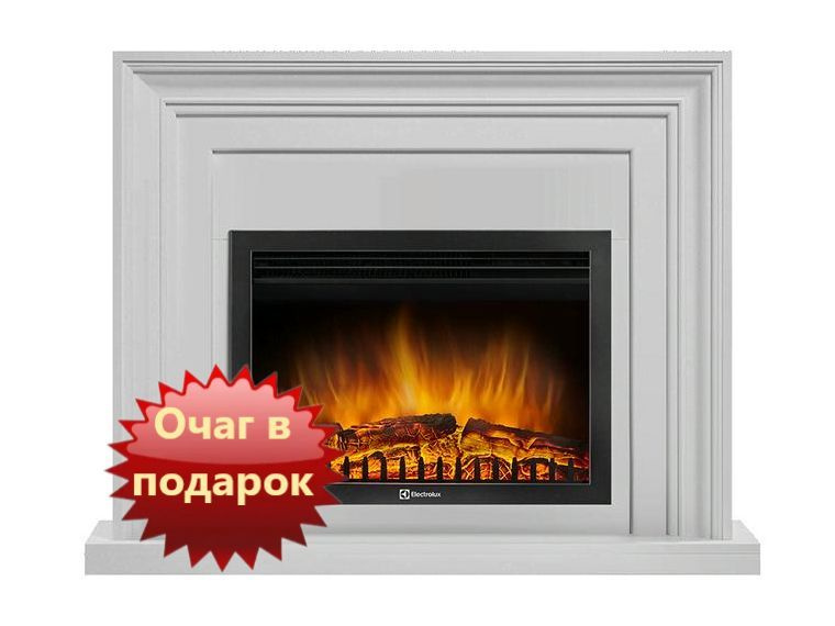 Портал Firelight Stretto 25 белый + очаг в подарок #1