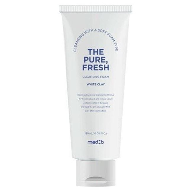 Освежающая пенка для умывания с белой глиной MEDB the pure fresh cleansing foam white clay, 180 мл, Корея #1