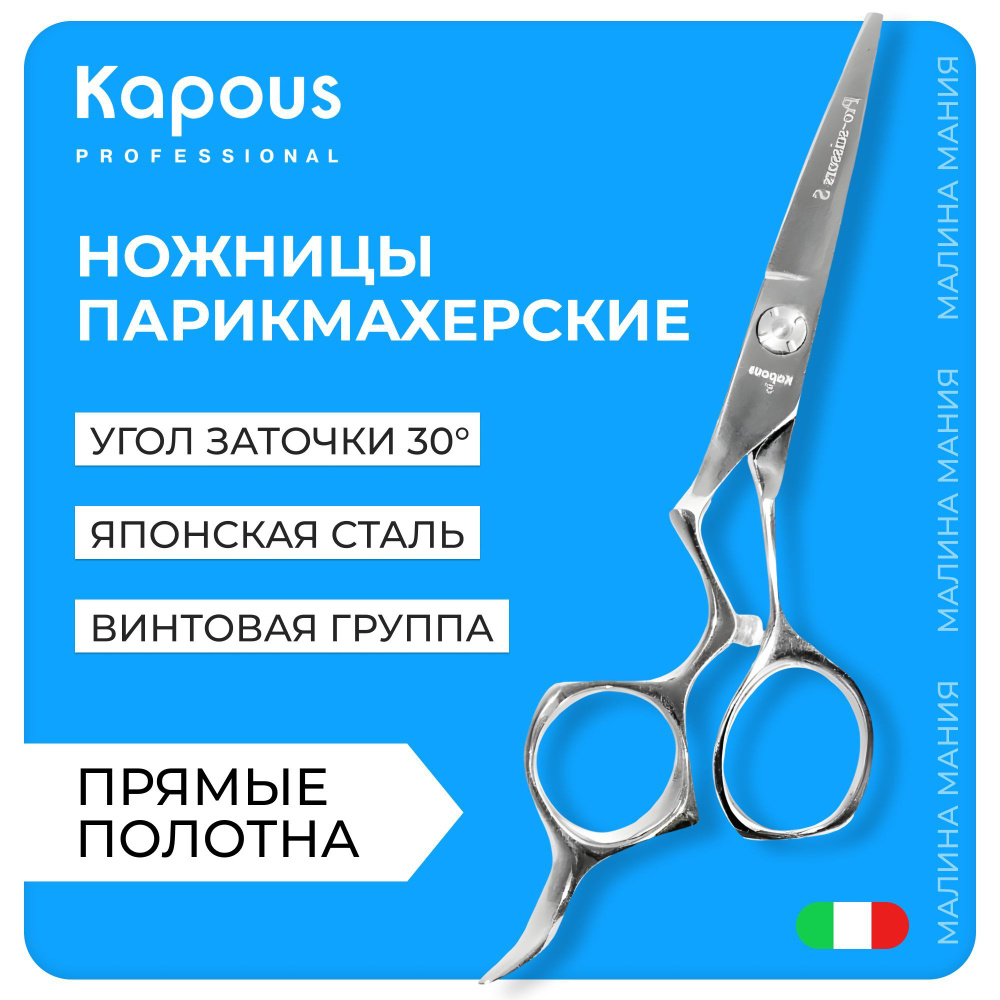 KAPOUS Ножницы парикмахерские PRO-SCISSORS S, прямые 5 #1