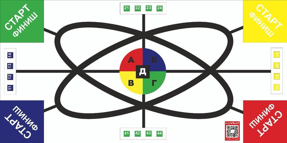 Образовательное решение - поле для соревнований по робототехнике " Мастерята 2024 1200мм * 2400мм"  #1