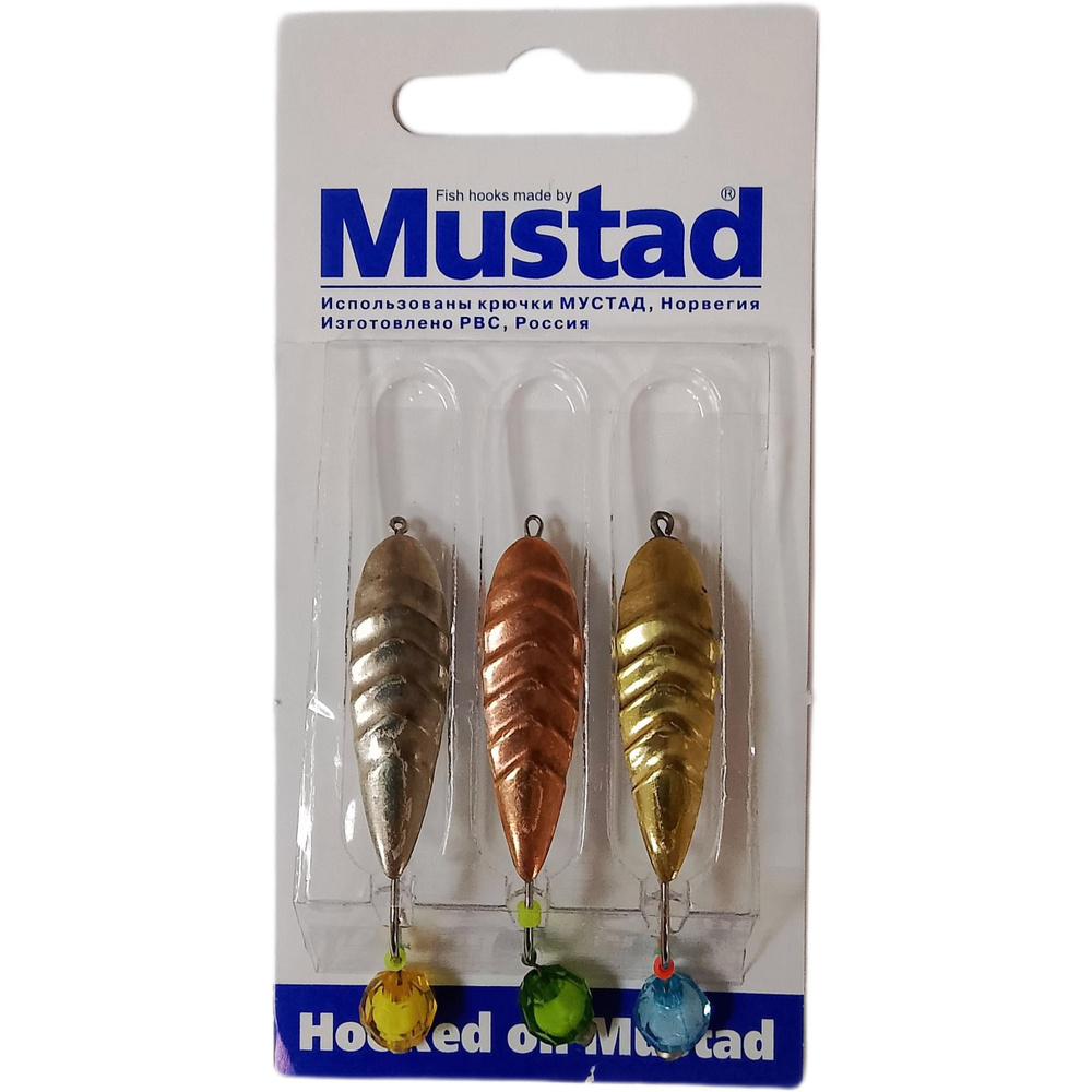 Набор зимних блесен "Mustad" (упак. 3шт.) #1