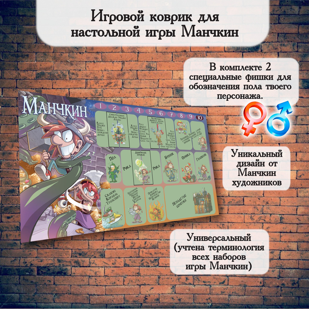 Планшет Манчкин, Игровой коврик для настольной игры Манчкин  #1