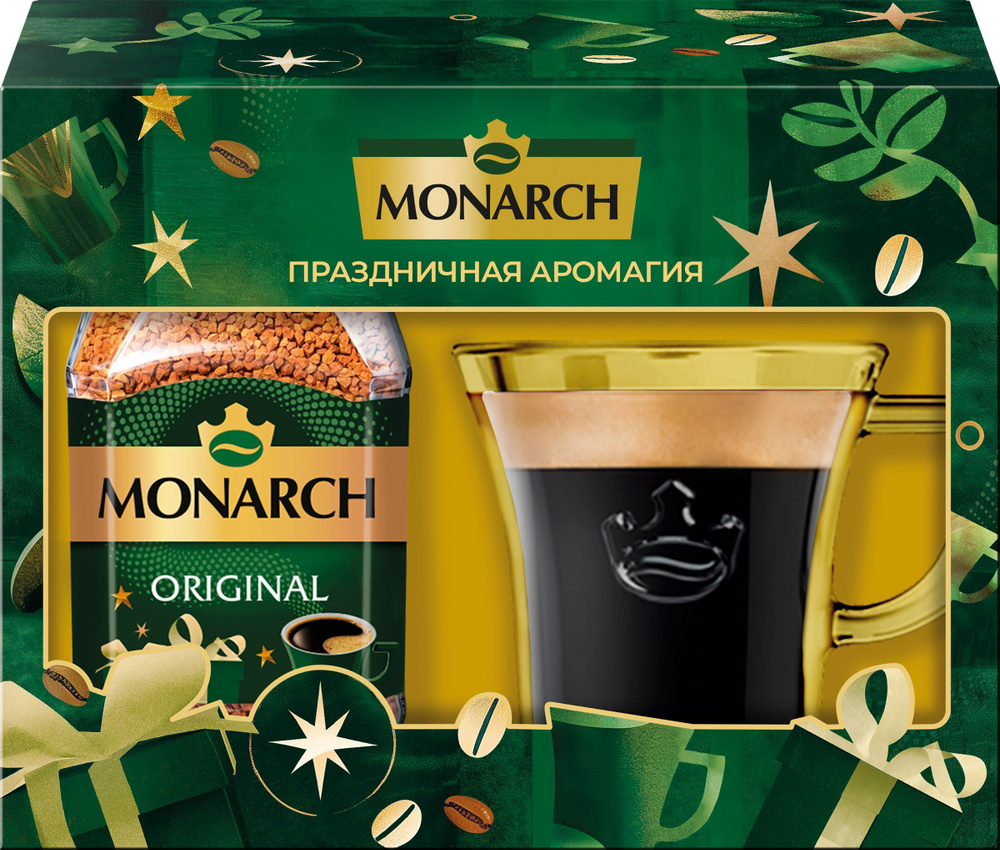 Набор подарочный MONARCH Кофе растворимый натуральный сублимированный+чашка, 95г  #1