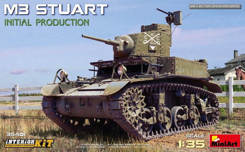 Miniart 35401 1/35 Танк M3 Stuart Initial Production. Interior Kit #1