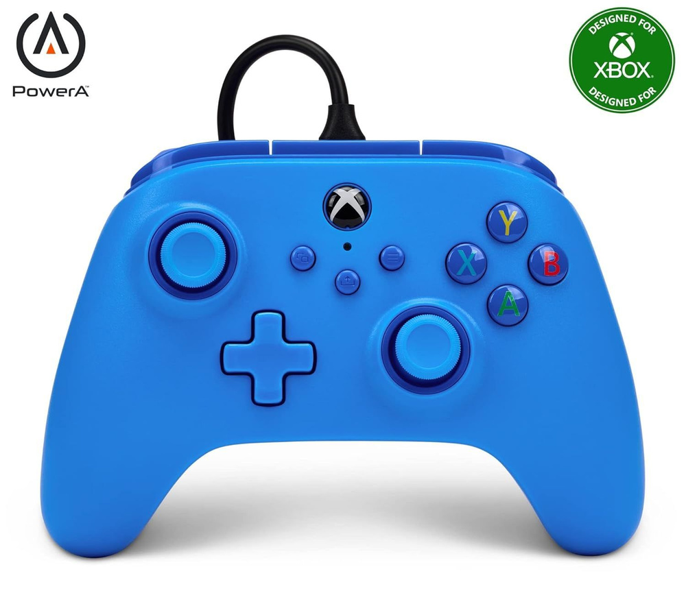 Проводной геймпад для Xbox One / Series S X / PC Windows PowerA Wired Controller Blue Синий 1519367-01 #1