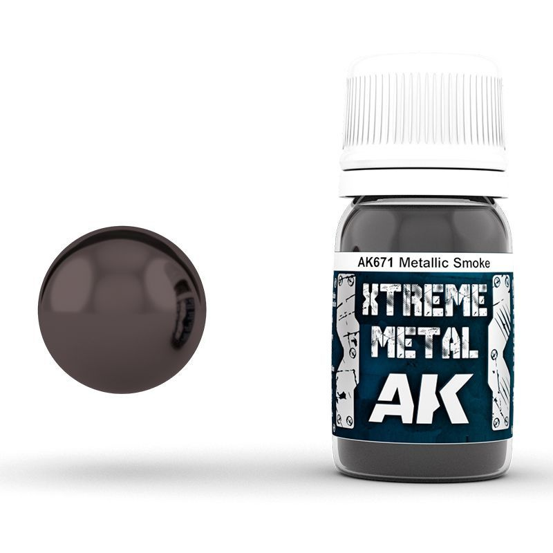 Краска металлик AK Interactive XTREME METAL METALLIC SMOKE 30ml #1