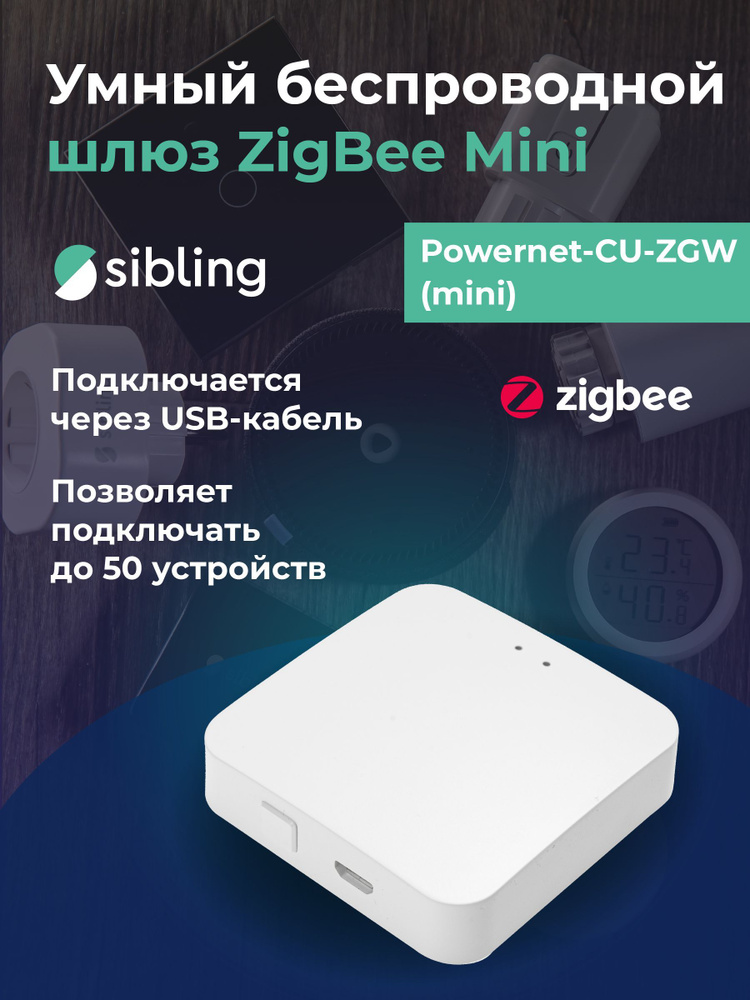 Умный беспроводной шлюз ZigBee Mini (до 50 устройств), подключается через USB  #1