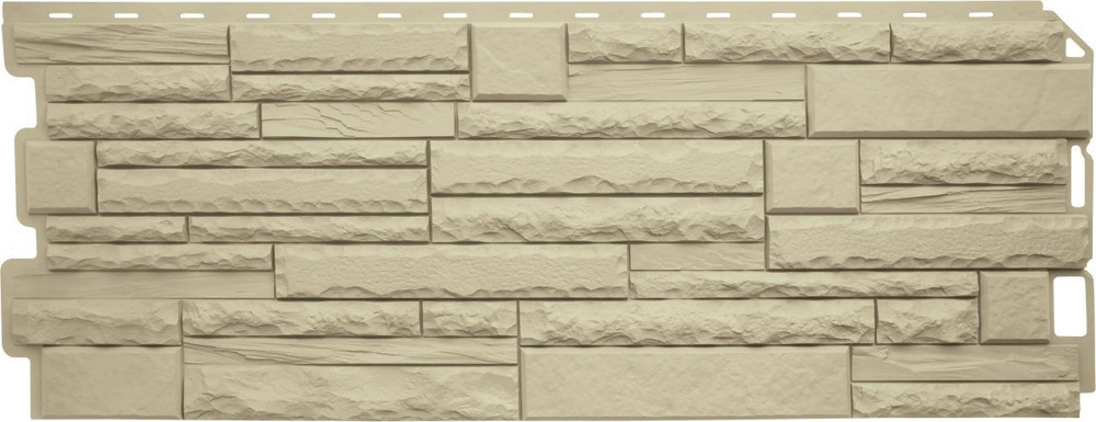 Фасадные панели Альта Профиль Скалистый Камень ЭКО Песчаный 1,1х0,43м 0,47м2/шт 6 уп - 60 шт  #1