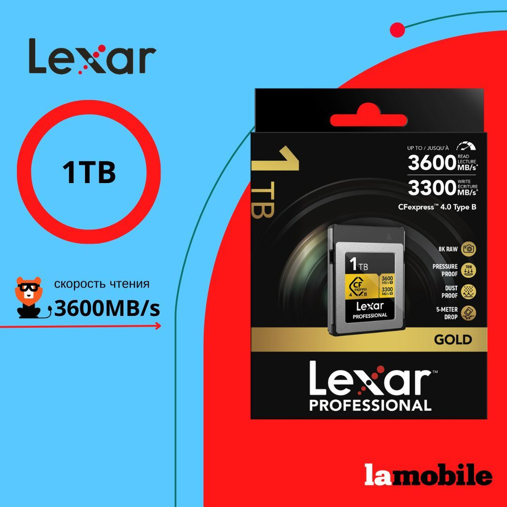 Карта памяти Lexar CFexpress 4.0 Type B 1TB #1