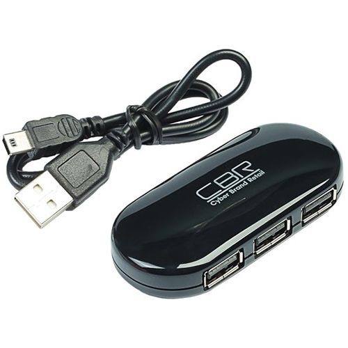 USB-разветвитель CBR CH-130, 4xUSB2.0, черный #1