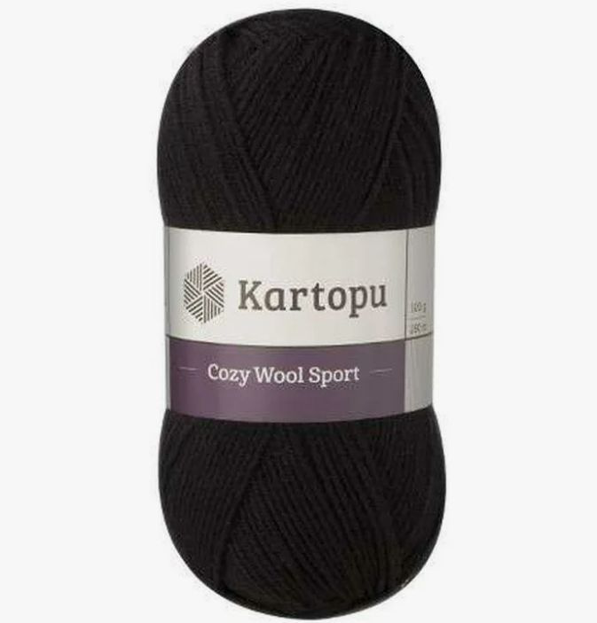 ПРЯЖА KARTOPU ELITE WOOL (К630 темно-синий) 3 мотка #1