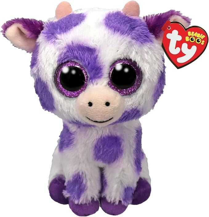 TY Beanie Boo's фиолетовая пятнистая корова COW 15 см #1