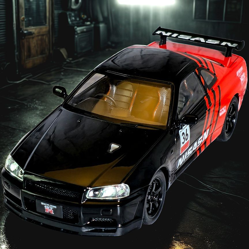 Коллекционная модель машинки Nissan Skyline GT-R R34 (Ниссан ГТР) масштаб 1:24  #1