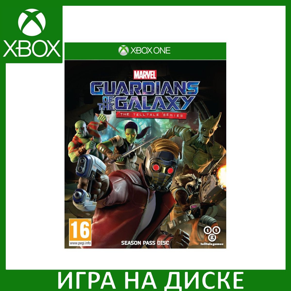 Диск с Игрой Стражи Галактики Marvel (Marvel's Guardians of the Galaxy) The Telltale Series (Xbox One/Series X). Новый лицензионный запечатанный диск.