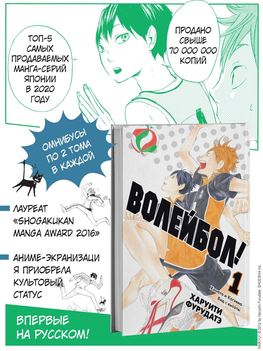 Волейбол! Книга 1. Хината и Кагэяма. Вид с высоты | Haikyu!!, Vol. 1: Hinata and Kageyama - Ozon image 2