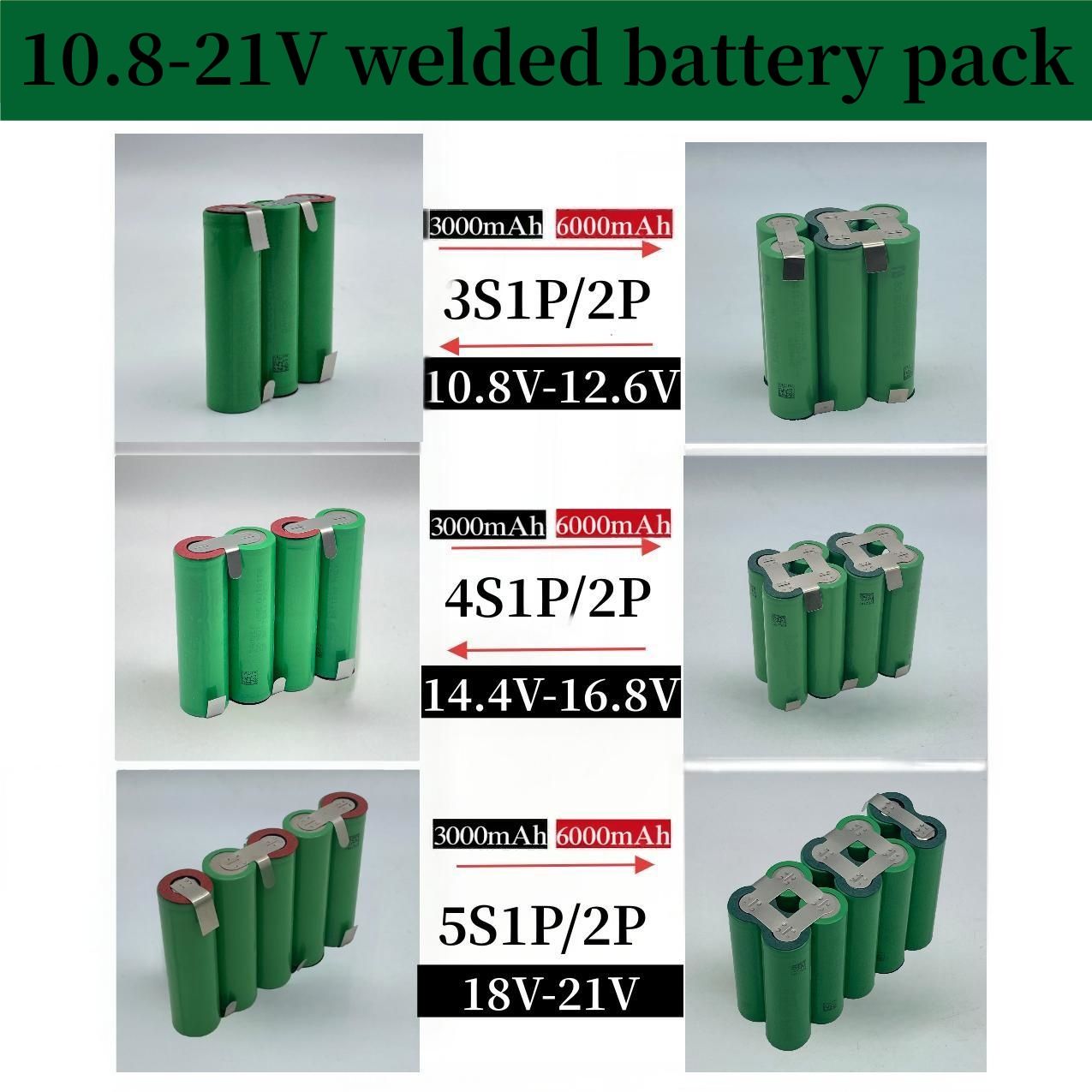Аккумулятордляотверткиот10,8Вдо25,2В;универсальныйлитиевыйаккумулятордлясваркиинструментов,3000мАч/6000мАч