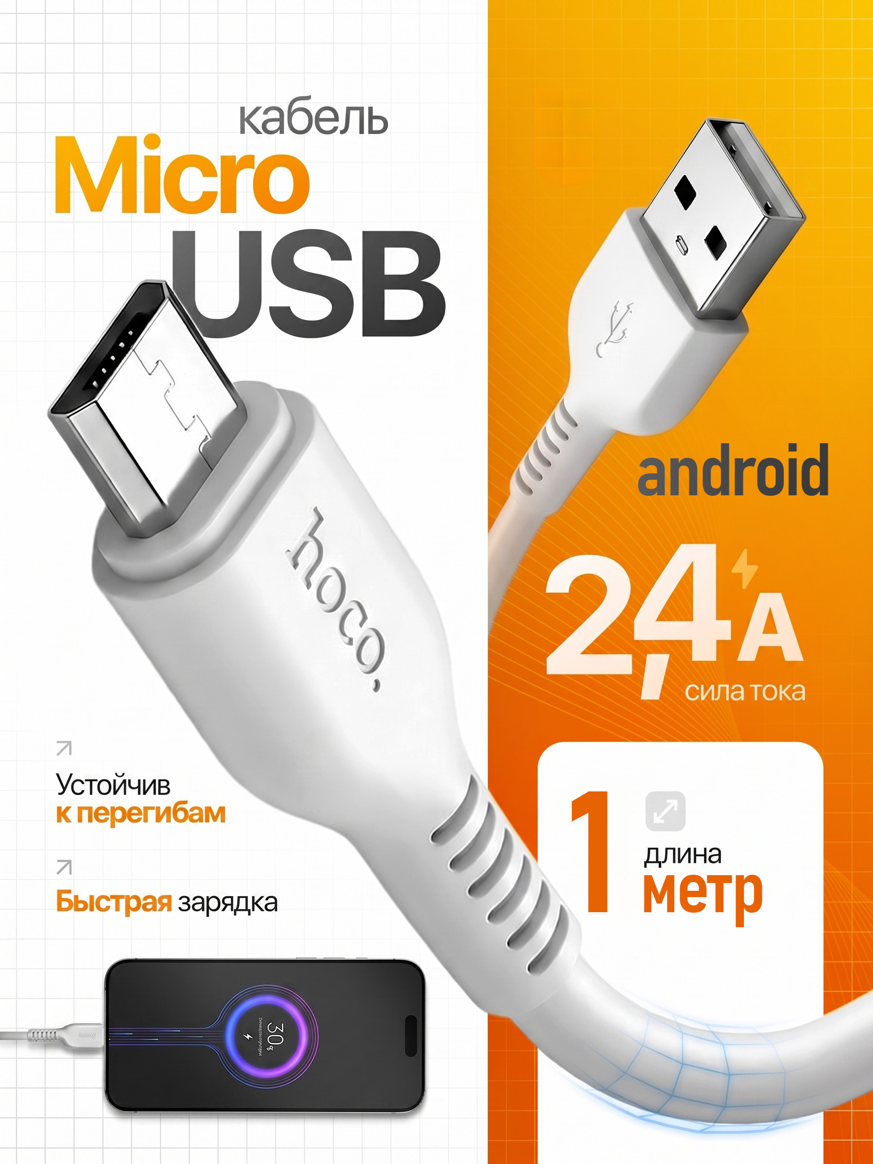 MicroUSBкабель,1метр/проводмикроusbбыстраязарядка/кабельмикроusb
