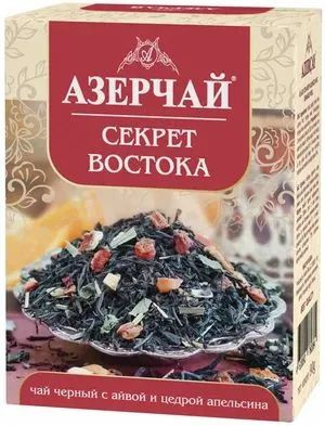 Чай черный Азерчай Секрет Востока с айвой и цедрой апельсина листовой 90 г  #1