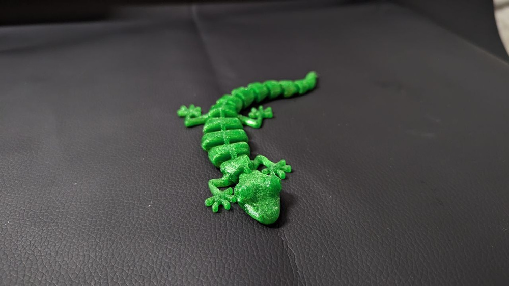 Ящерица Геккон подвижный сувенир антистресс игрушка #1