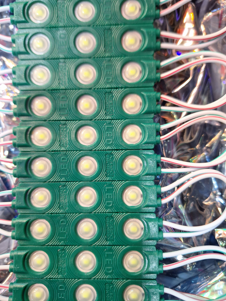 Светодиодный модуль 1.5 Вт, IP65, Зеленый, 20 шт #1