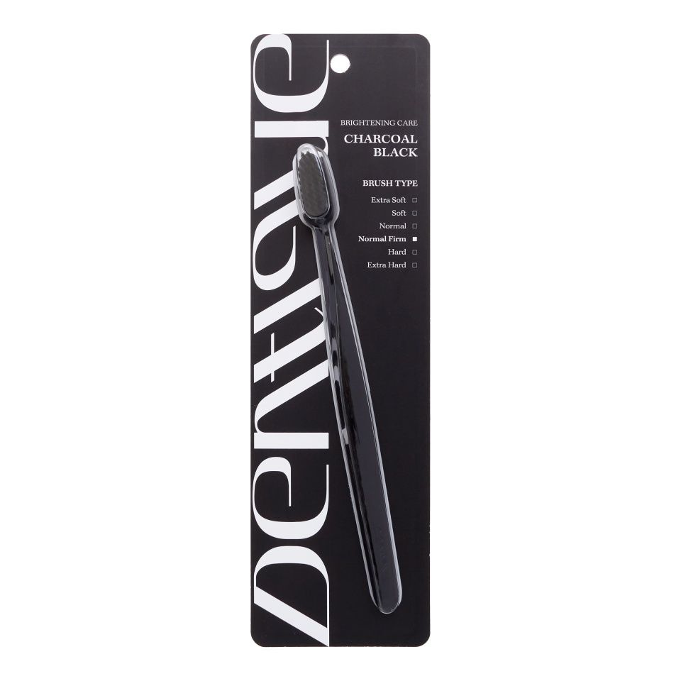 Dentique Зубная щетка Charcoal Black Toothbrush, Черный уголь, повышенная жесткость  #1