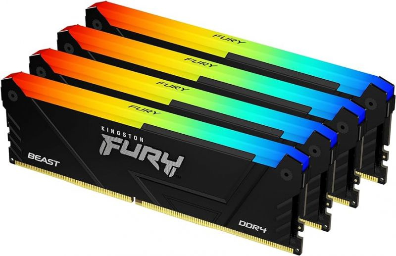 Kingston Оперативная память Память оперативная 64GB Kingston FURY Beast RGB KF432C16BB12AK4/64 3200MHz #1