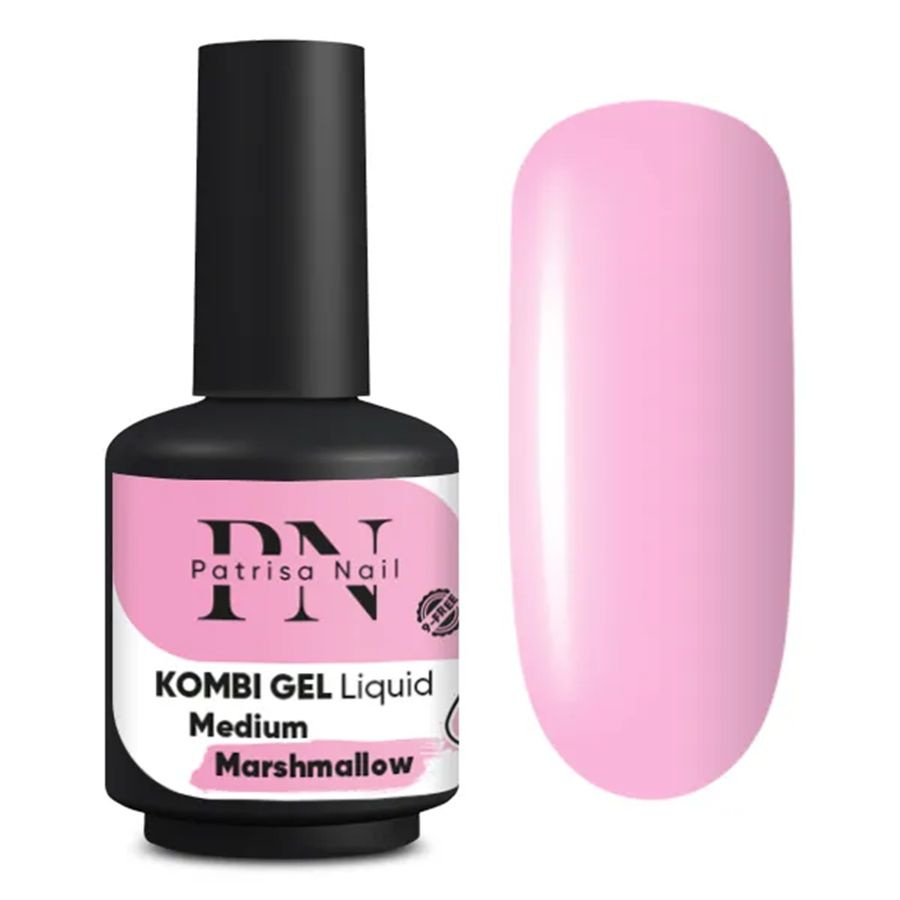 Patrisa Nail, Полигель для ногтей камуфлирующий Kombi Gel Liquid Medium Marshmallow 16 мл  #1