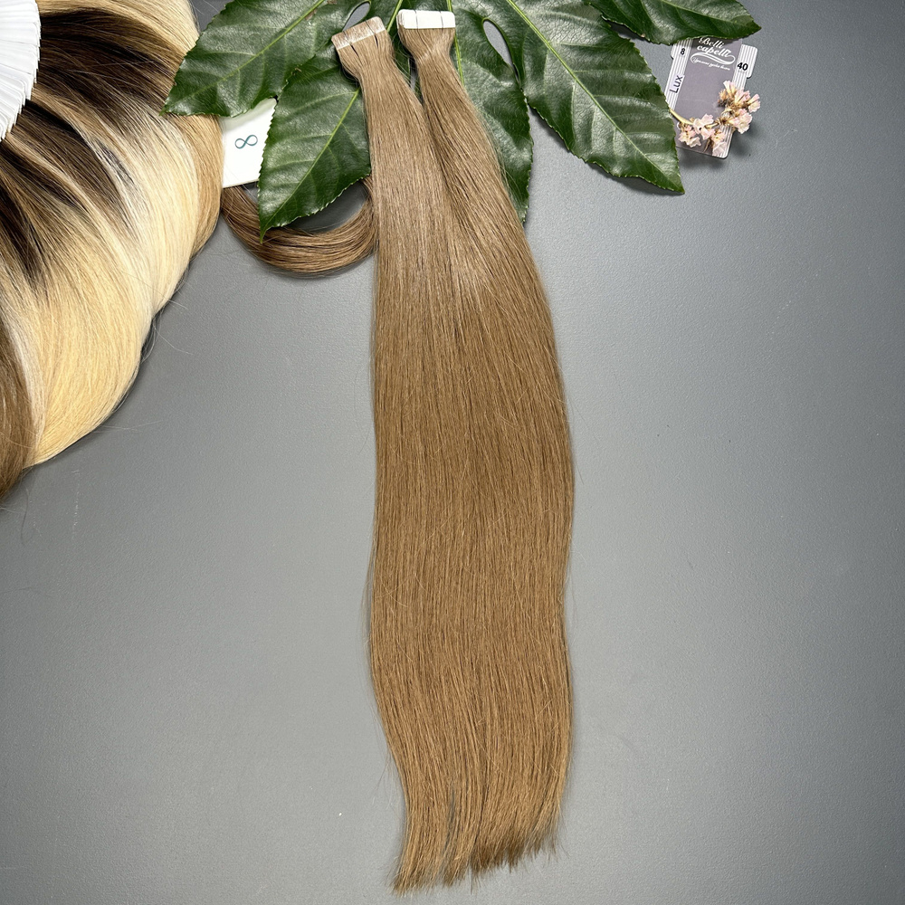Волосы Belli Capelli славянские люкс на ленте 2,8см 40-45 см №8 (20 лент)  #1