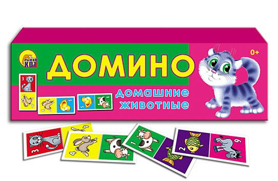 Домино Домашние животные, для детей, для всей семьи, развивающая, настольная игра  #1