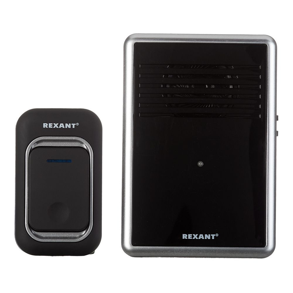 Звонок Rexant RX-30 (73-0015) беспроводной с кнопкой 25 мелодий черный с цифровым кодированием  #1