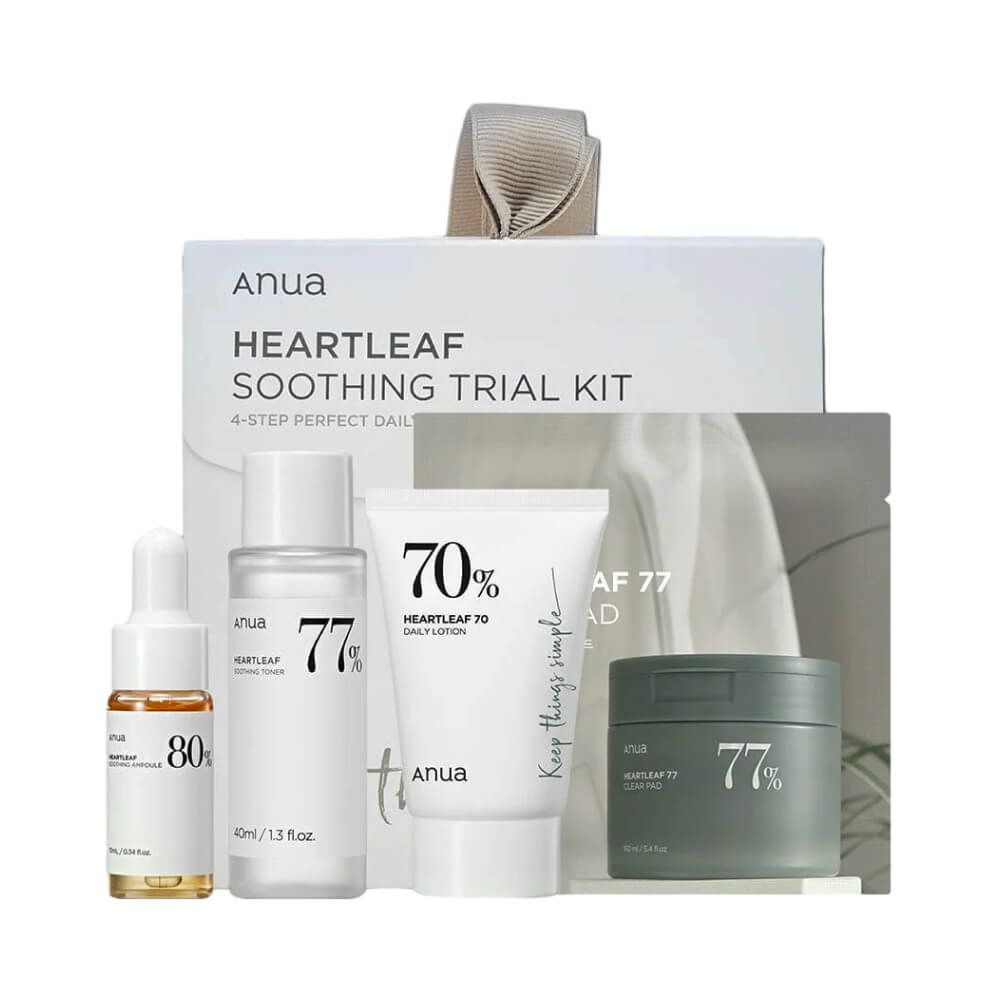 Набор бестселлеров для базового ухода за кожей Тревел набор Anua Heartleaf Soothing Trial Kit  #1