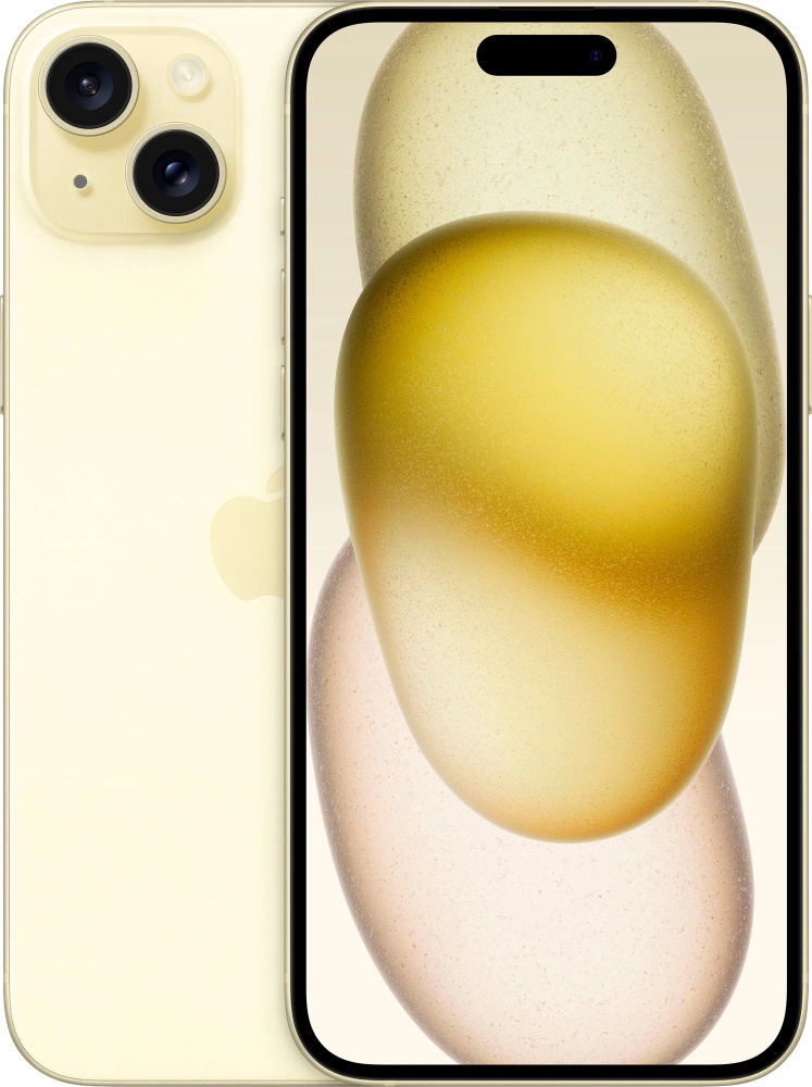 Apple Смартфон iPhone 15 E-SIM 6/512 ГБ, желтый #1