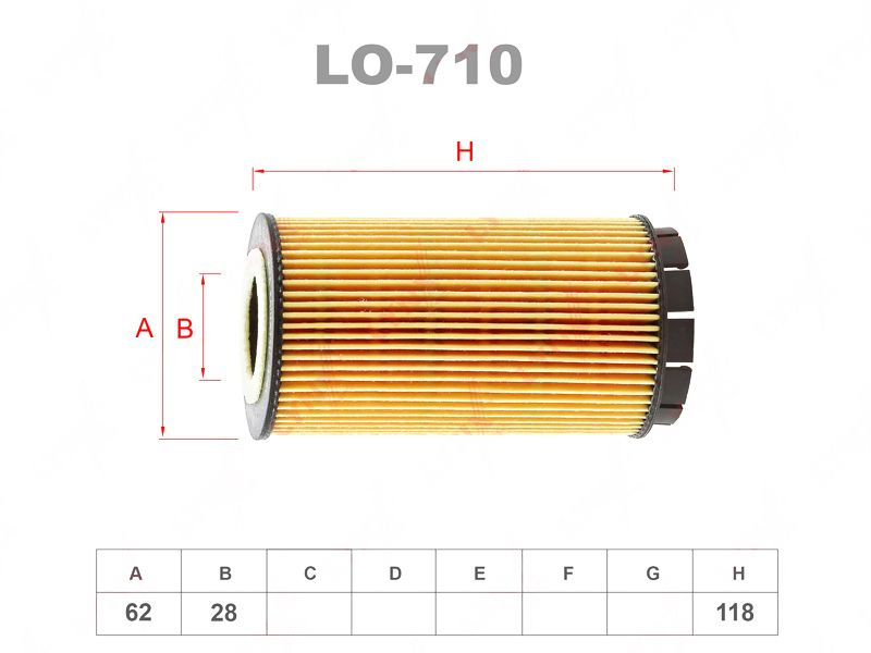 Lynx LO-710 Фильтр масляный HYUNDAI , KIA , CHRYSLER #1