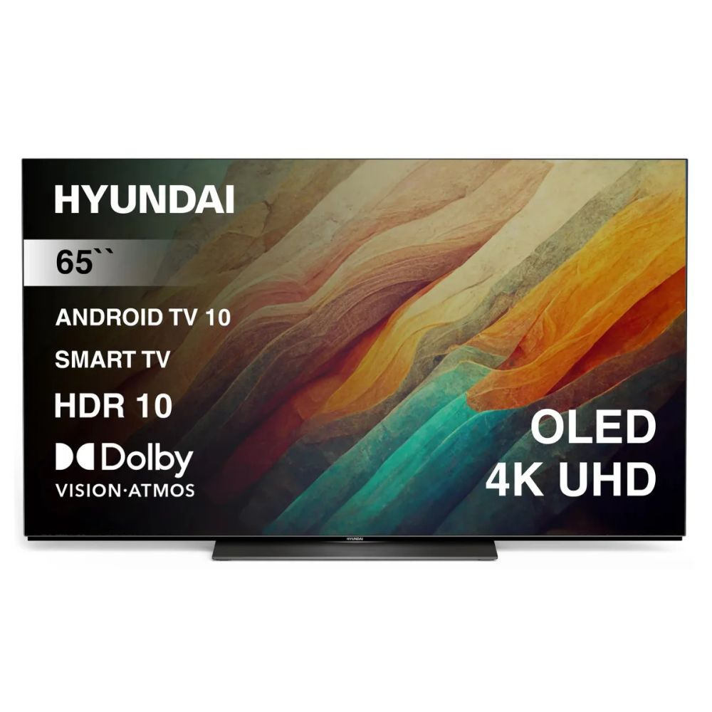 Hyundai Телевизор H-LED65OBU7700 Android TV 11 с голосовым управлением 65" 4K UHD, серый металлик  #1